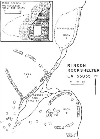 Rincon Rockshelter Pueblito Map
