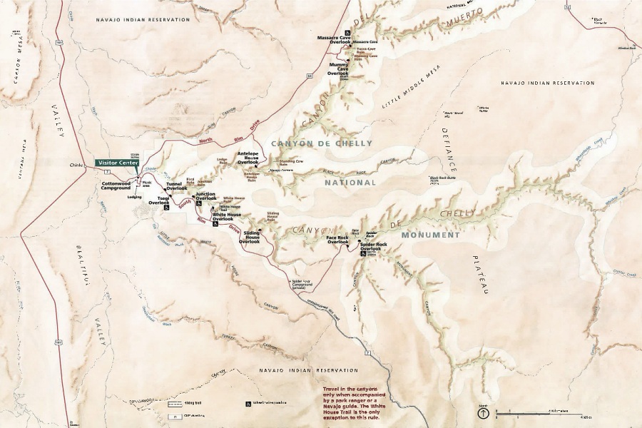 Canyon De Chelly Park Map