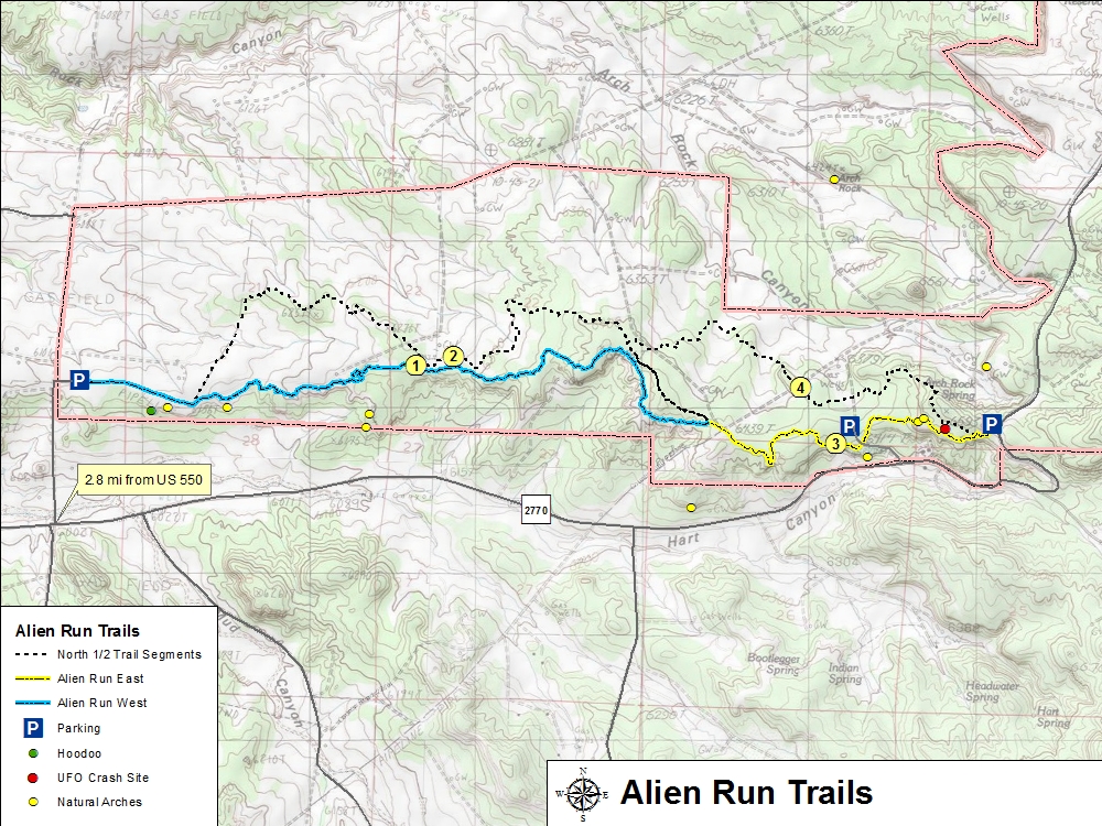 Alien Run Trails Map