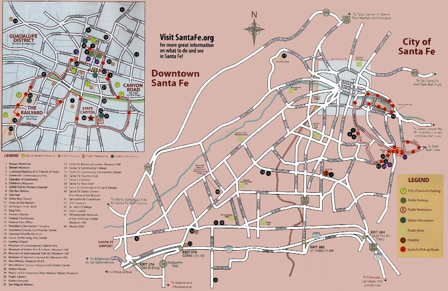 Santa Fe Area Map