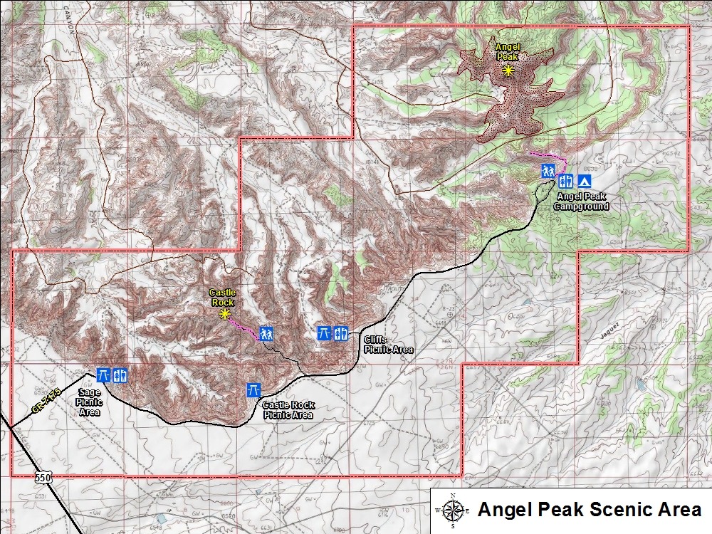 Angel Peak Map