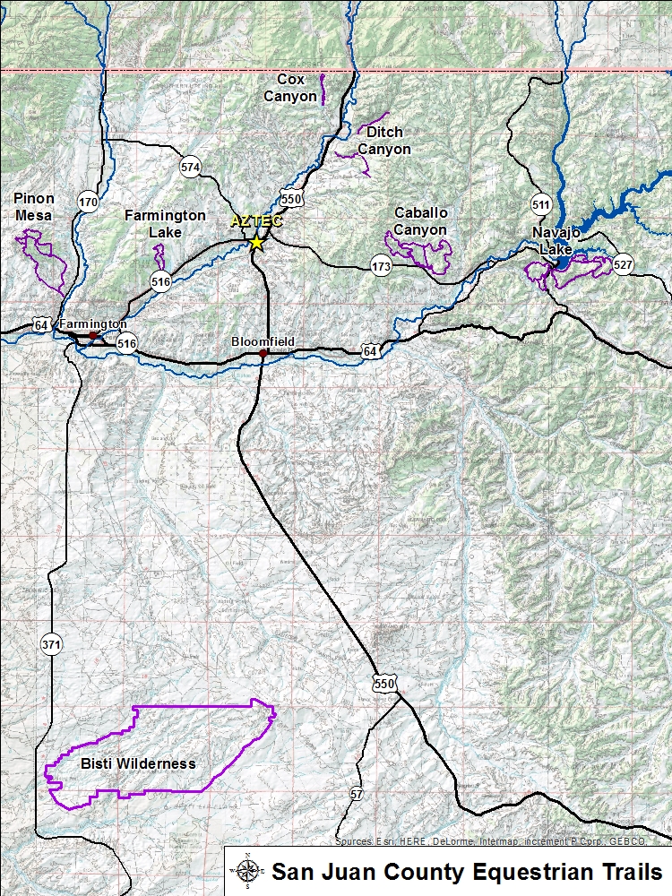 San Juan County Equestrian Trails Map
