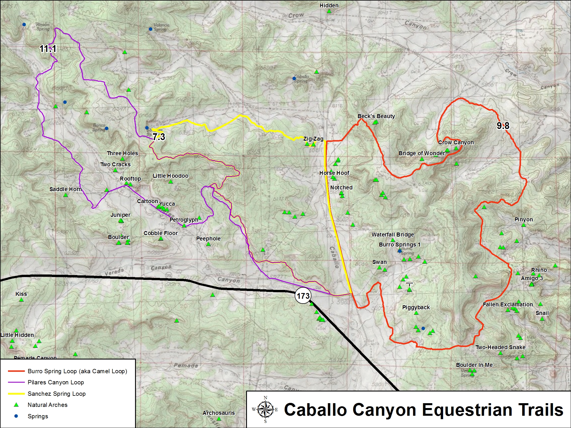 Caballo Canyon Map